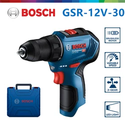 Original Bosch GSR 12V-30 Lithium Electric Drill Rechargeable Cordless Household Screwdriver Woodworking Steel Driver Power Tool