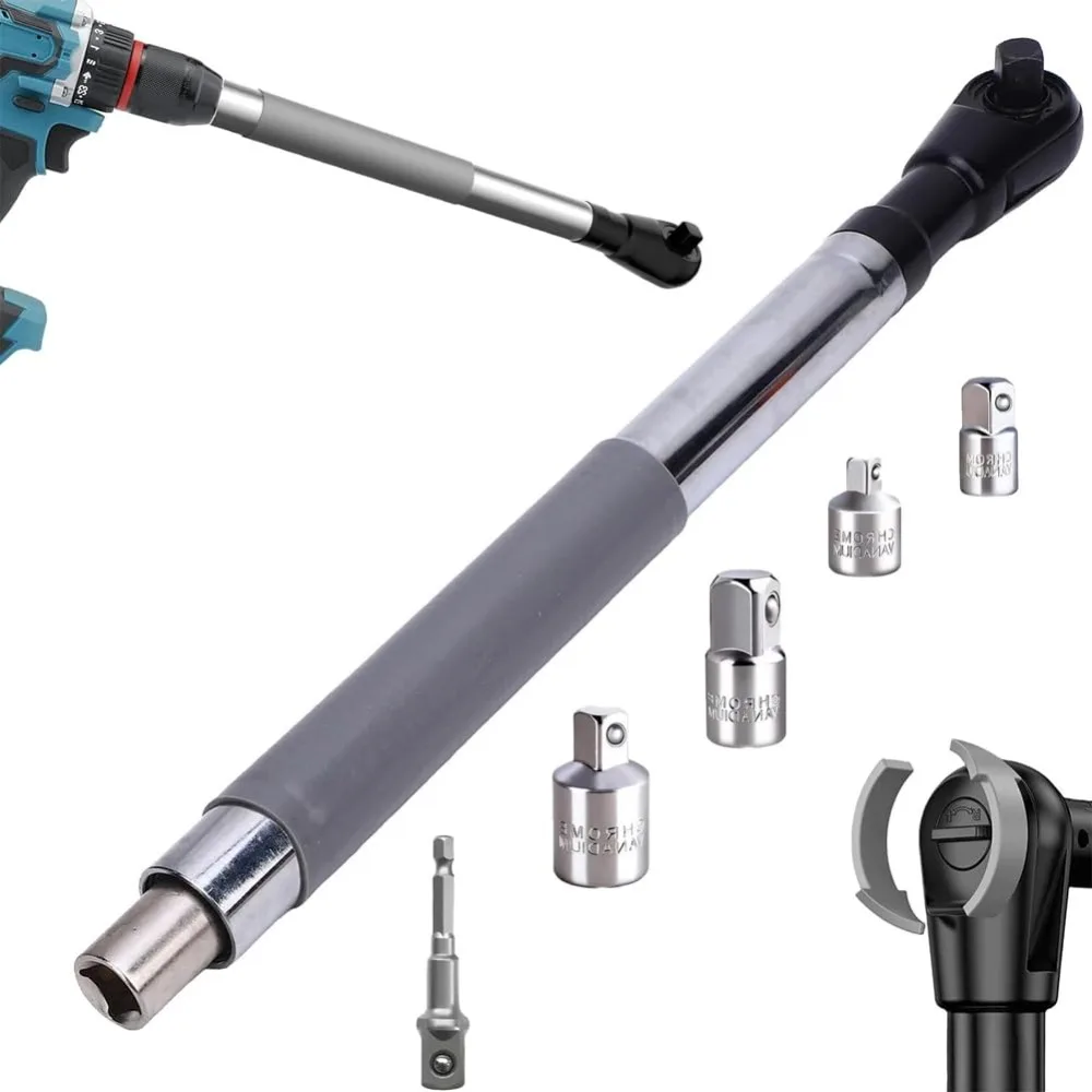 

Upgrade Extension Wrench 1/2 Adapter Multipurpose Electric Ratchet Wrench Slim Design Auto / Manual Impact Wrench Extender
