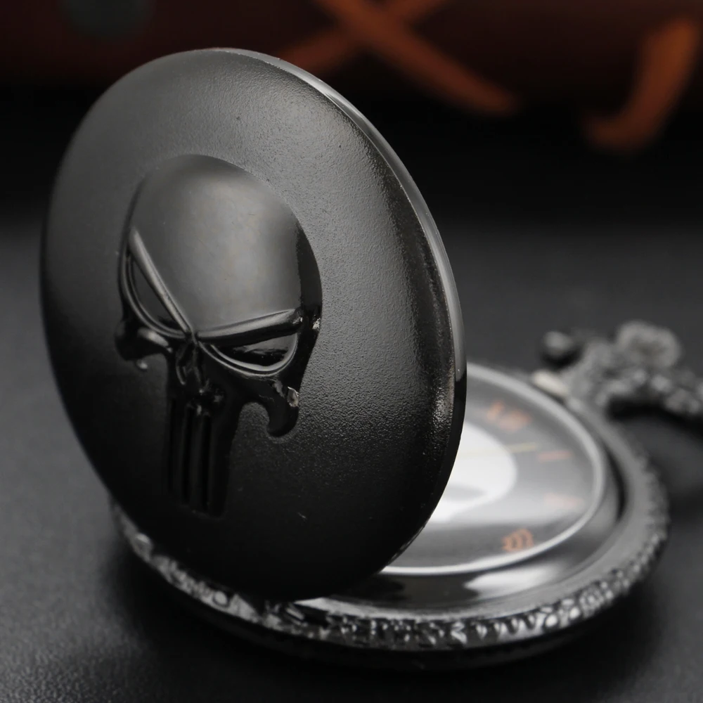 Orologi da tasca al quarzo con teschio Steampunk Orologi da tasca con catena per collana per uomo Orologio unisex antico da donna Migliori regali