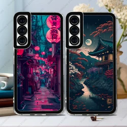삼성 갤럭시 S20 S21 S22 S23 S24 FE 플러스 울트라 A54 A53 A52 A34 5G TPU 소프트 커버 일본 야경 전화 케이스
