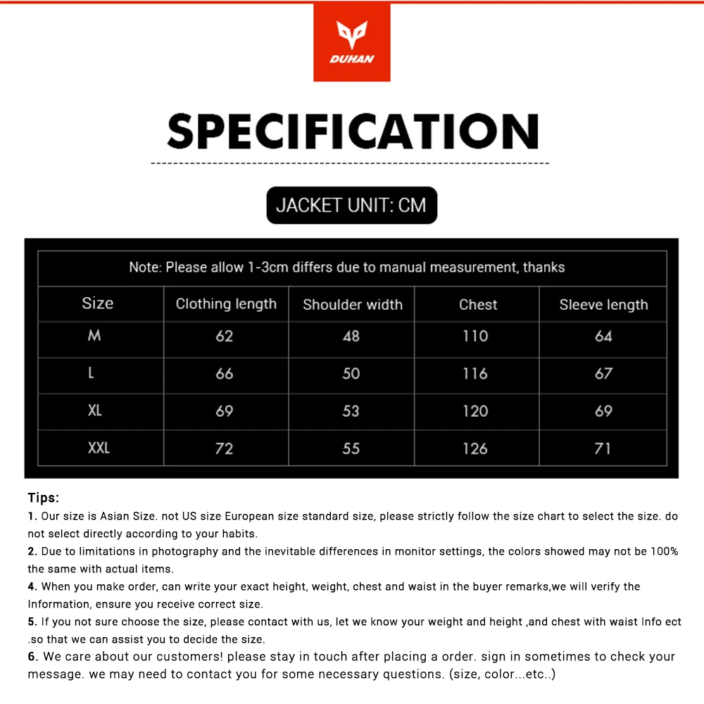 DUHAN Motorcycle Jacket Men Chaqueta Moto Motocross Jacket Windproof Motorcycle Racing Jacket With Remove Linner view 6