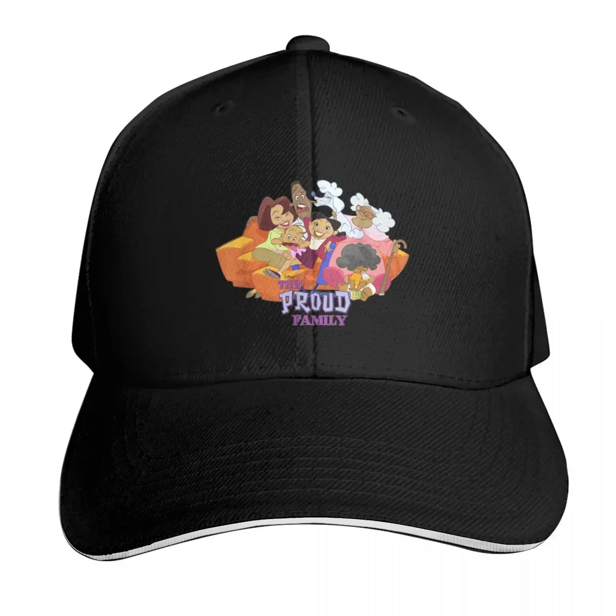 Channel The Proud Family Characters Baseball Cap Moisture Wicking Quick Dry Curved Brim Classic Fit Low Profile Unstructured