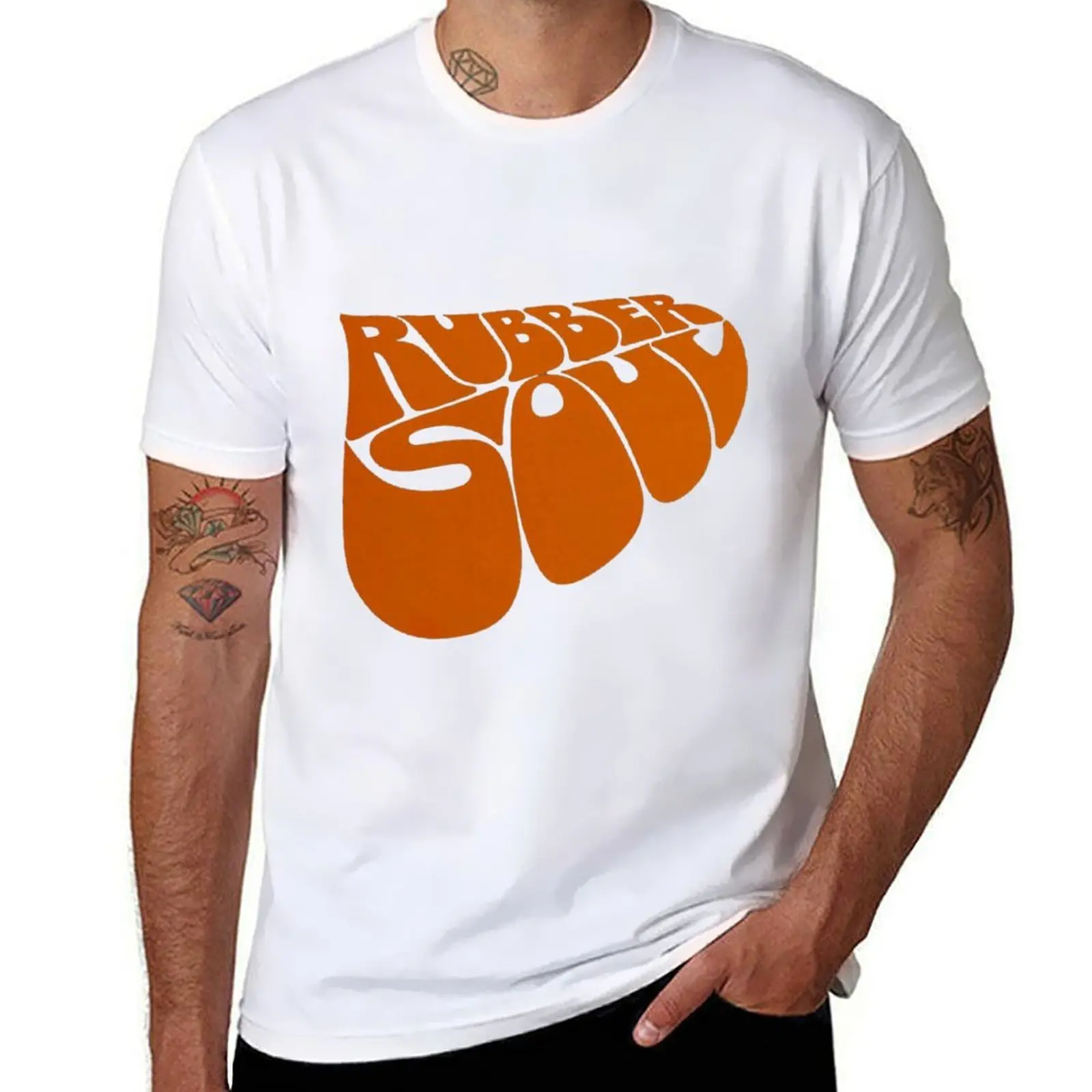 

Rubber Soul Logo T-Shirt men t shirt cotton 100% t shirts for man cotton funny T-Shirt