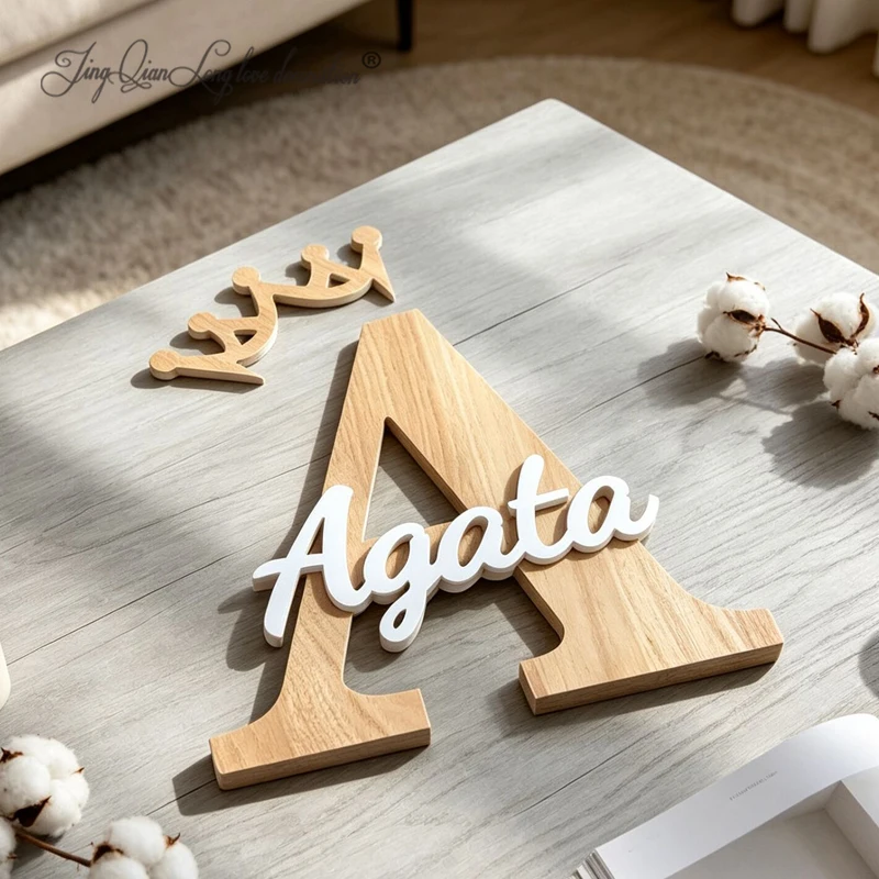 Wooden Custom Name Sign, Wood Script Name, Wooden Name Decor, Above Crib Name, Nursery Name Sign