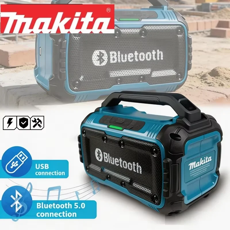 

Makita Portable Speaker Wireless Bluetooth Outdoor Construction Site Waterproof Loudspeaker Stereo Surround ﻿For 18V Battery Pin