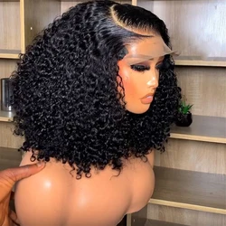 Burmese Curly Bob Wig Brazilian Jerry Curly Wave Human Hair Glueless Wigs Natural 13x6 HD Lace Frontal Wigs Short Lace Front Wig
