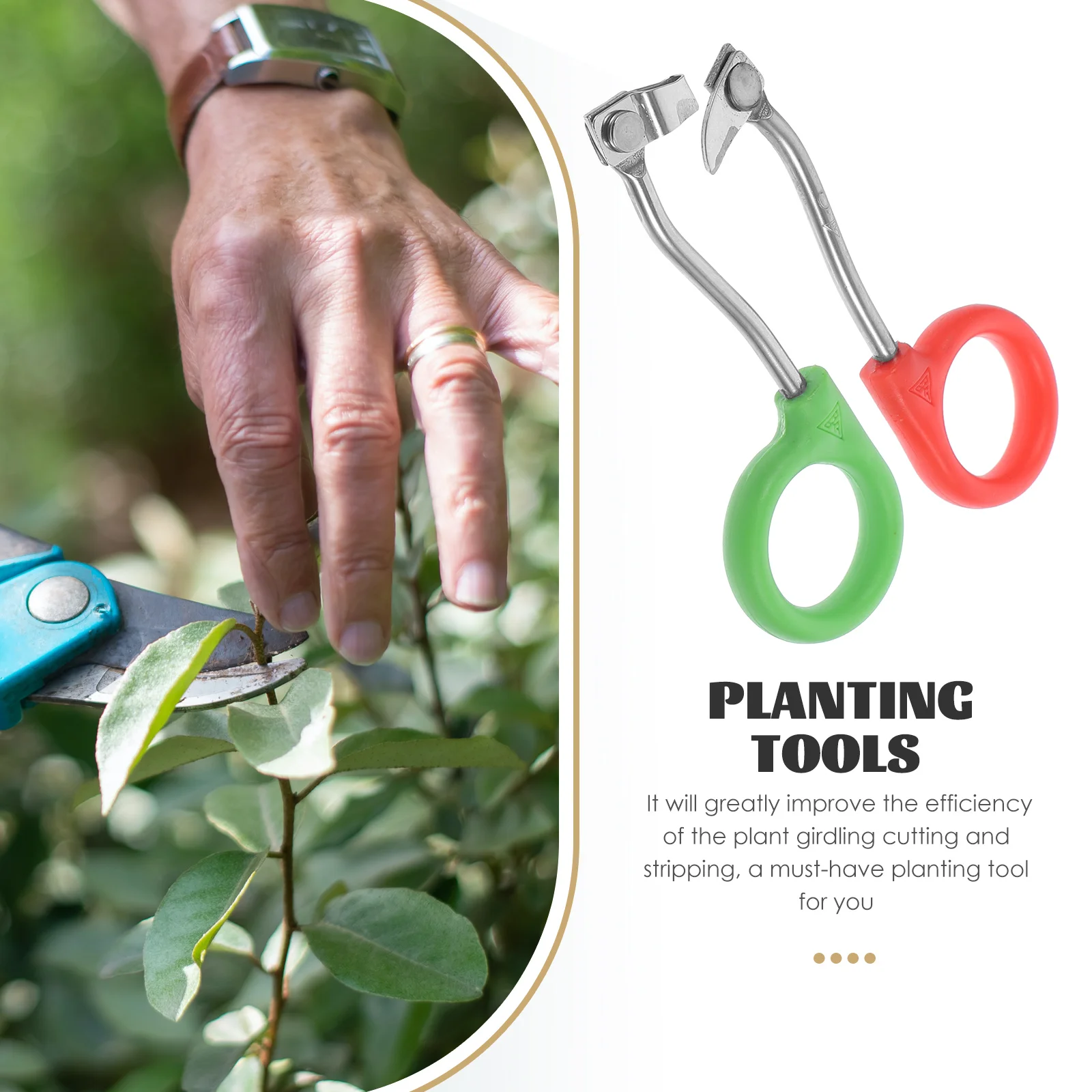 

2pcs Stainless Steel Tree Ring Durable Branches Trimming For Garden Orchard Potted Plants Triangle Shaped Gardening Tool Ring