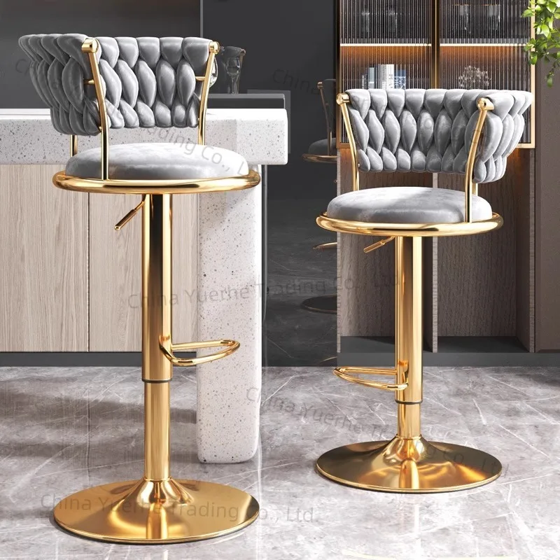 

Light luxury bar chair rotating island high chair home coffee milk tea shop billiard hall bar chair