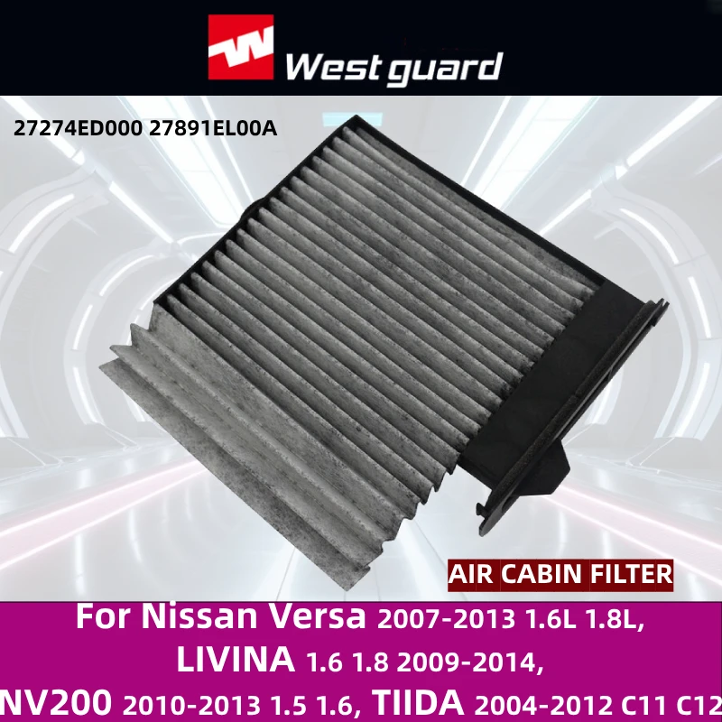 

For Nissan Versa 2007-2013 1.6L 1.8L, LIVINA 2009-2014, NV200 2010-2013 1.5 1.6, TIIDA 2004-2012 WESTGUARD Cabin Filter MK2130
