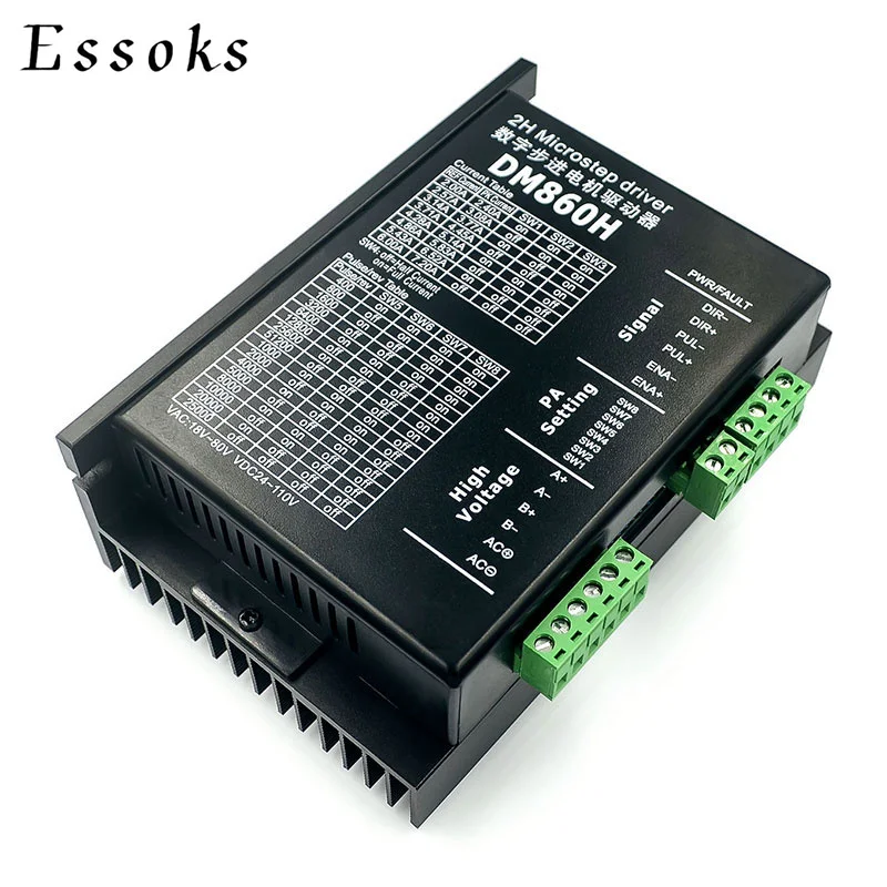 

Шаговый двигатель 2H Microstep Driver DM860 24в-72в для Nema 23 Nema34 Stepper Drivers DM860H