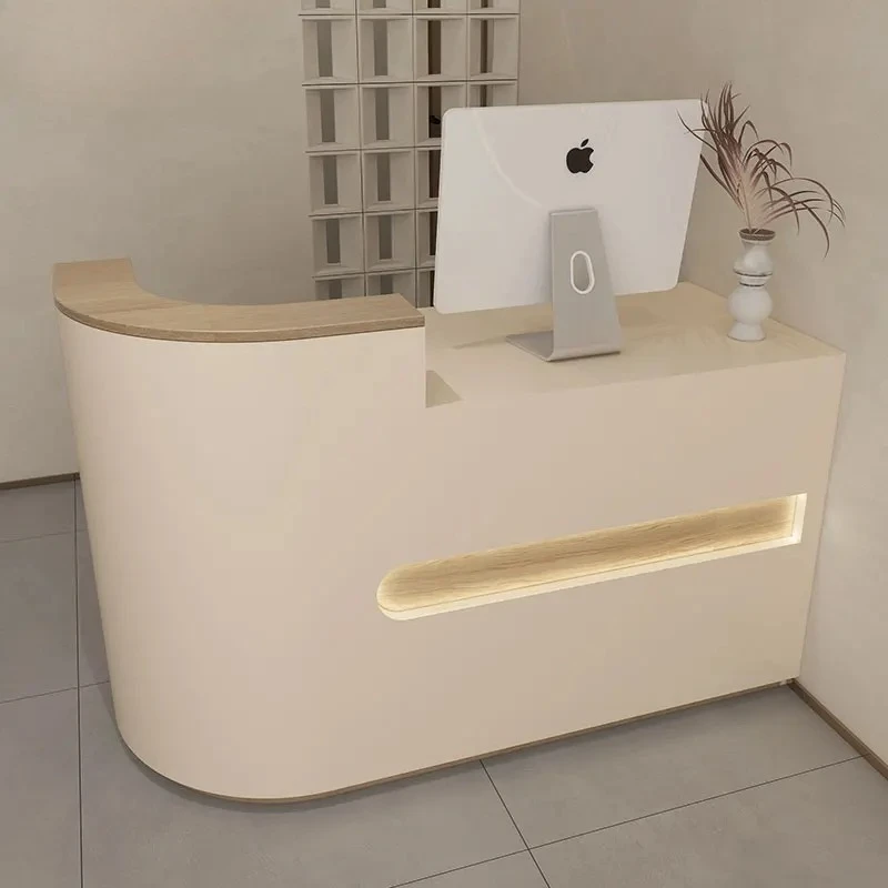Beauty salon bar counter light luxury high-end checkout page store reception desk