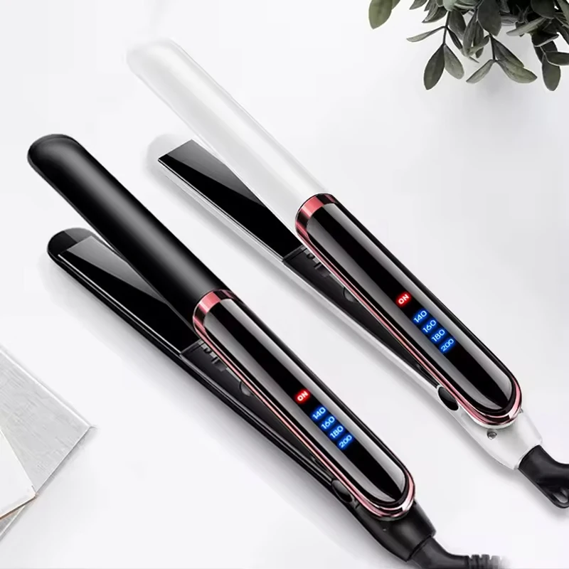

2-in-1 portable hair straightener, curling comb, flat iron hair straightener, hot plate tool, dry and wet curling iron