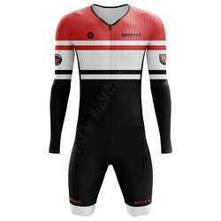 RIGHTTRACK  Hot Men Triathlon Clothes Bike Professional Cycling Skinsuits  Swim and run Sets Jumpsuit Long sleeves Kits