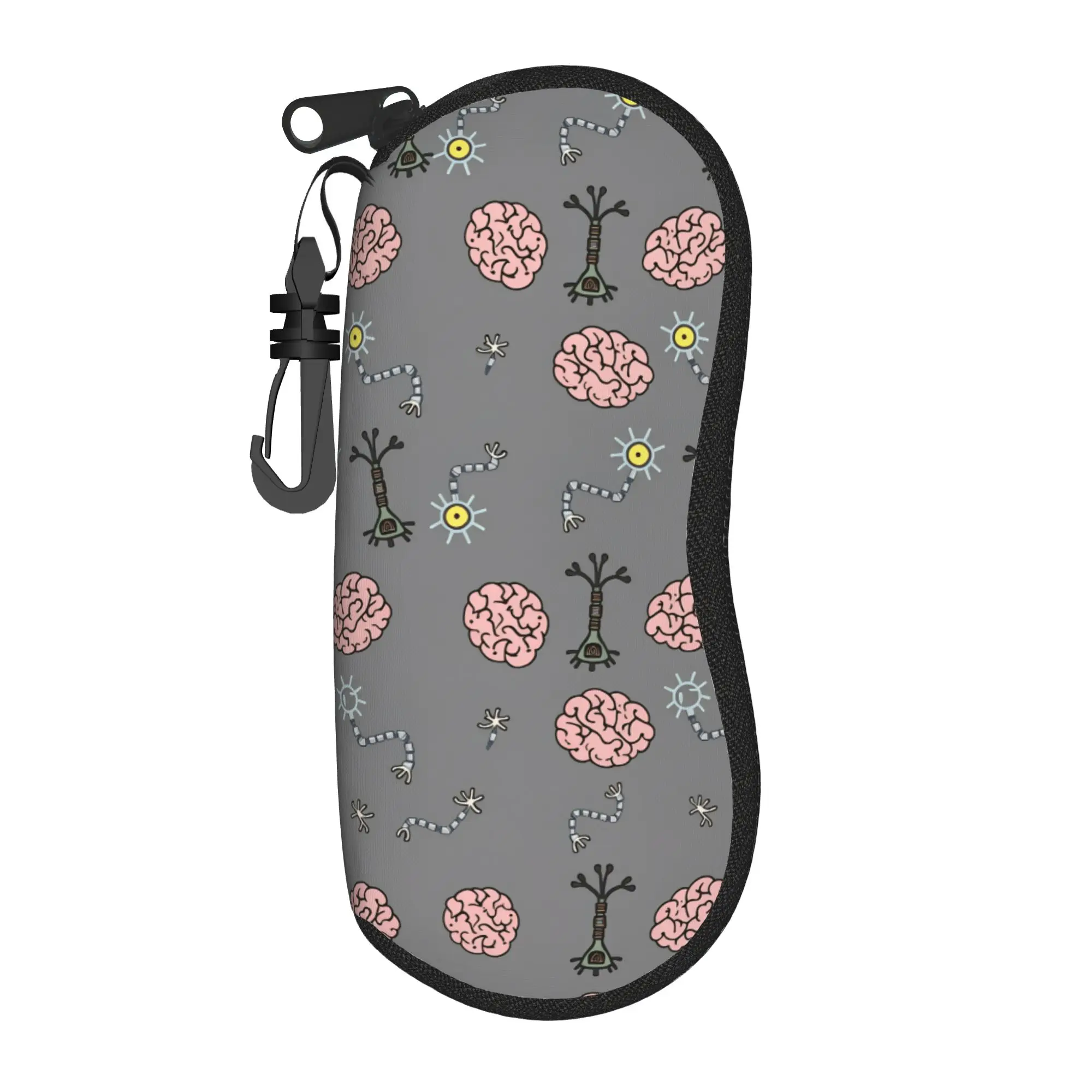Neuro Brain Time! Let's Have Some Synapse Fun  Glasses Case  Key Chain Sunglasses Case Male Female Outdoor Glasses Box Fashion