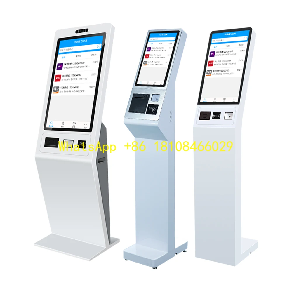 Touch Screen Ticket Vending Outdoor Information Kiosk Self Service Payment Machine Kiosk 21.5 Inch