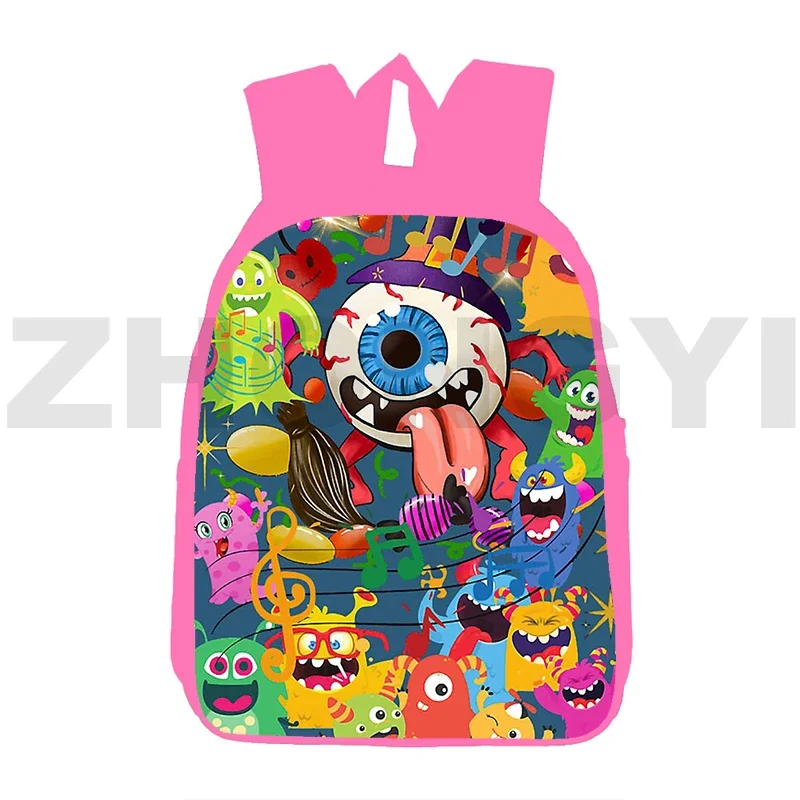 Lovely Merch My Singing Monsters 3D Backpack Harajuku School Back Pack for Student 12/16 Inch Cute Cartoon Rucksack Kindergarten