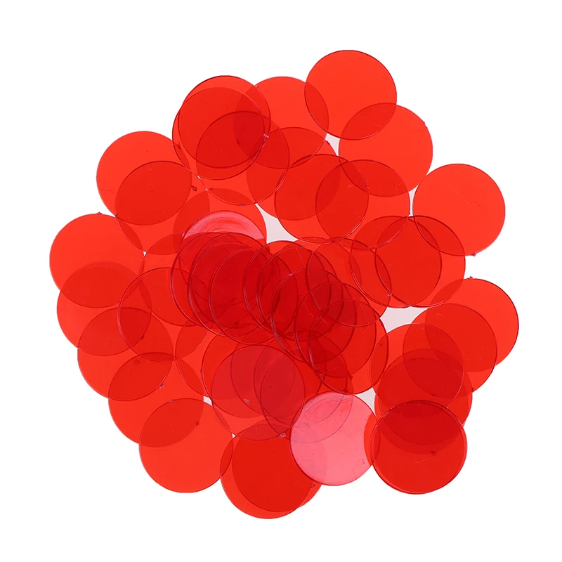 50PCS 15mm Plastic   Casino Bingo Markers Token Family Game Toy, image 11