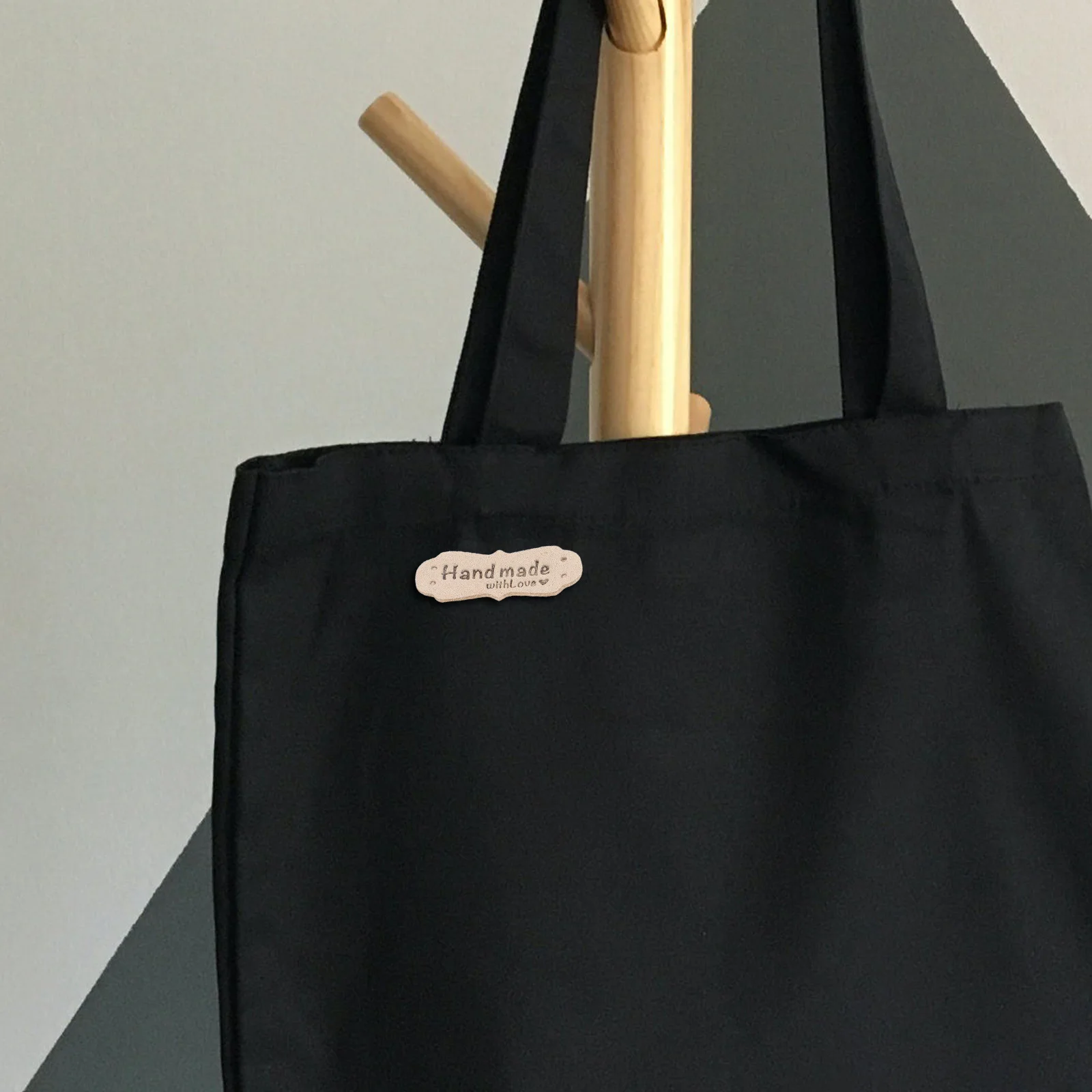 

60Pcs Handmade Crochet Tags Floral Edge Colorful Sewing Labels PU Imitation Tags Clothes Embossed Label for DIY