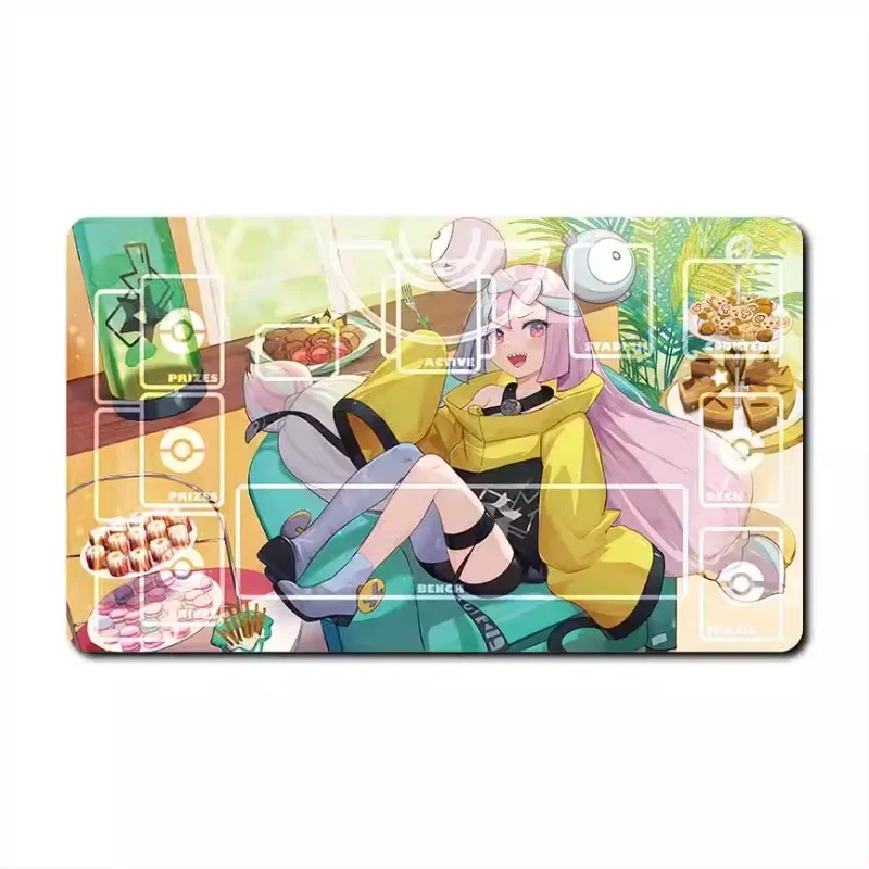 Pokemon Ptcg Playmat Iono Cynthia Sonia Miriam Self Made Single Table Mat Battle Pad Classics Anime Collection Cards Toy Gift