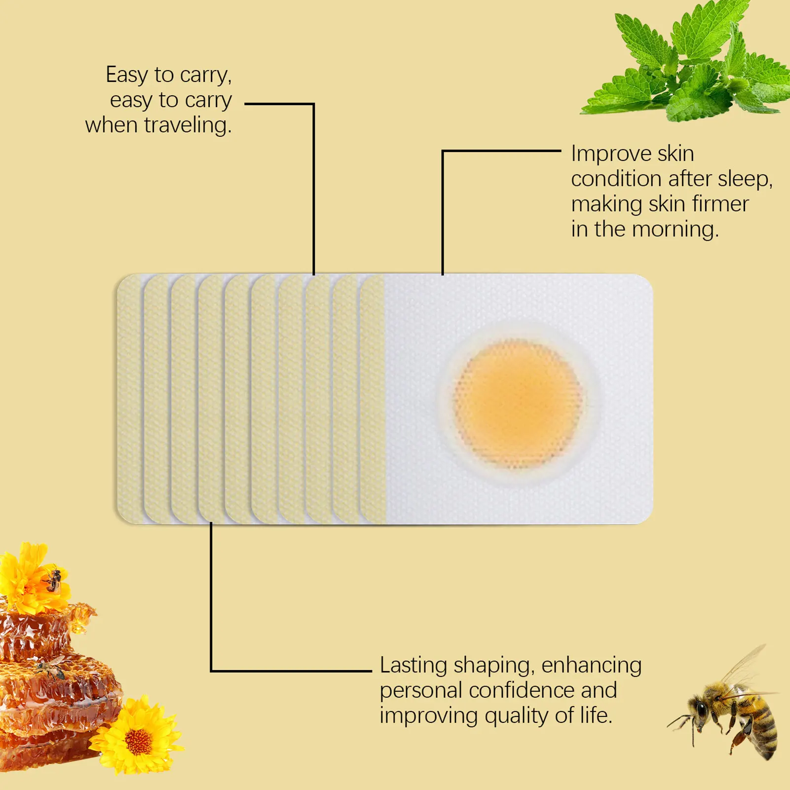 1/2/3Box Bee Venom Slimming Patch Helping Reducing Weight Herbs Patch for Women Men Portable Belly Patch Body Health