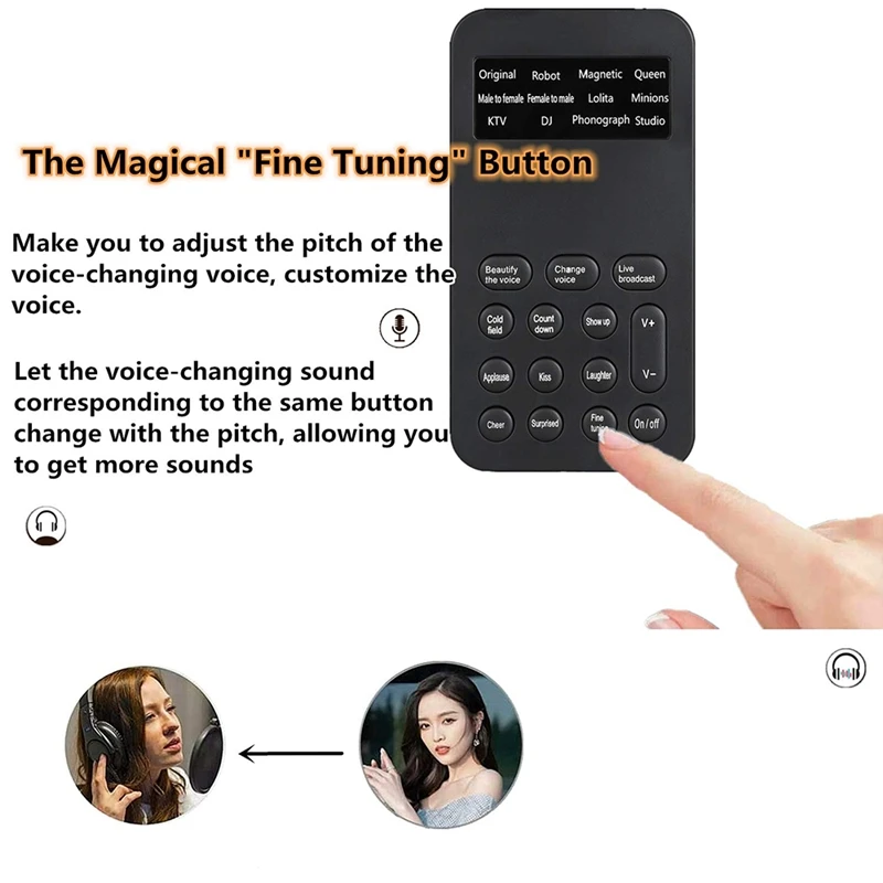 Voice Changer Handheld Microphone Voice Changer With Sound Multifunctional Effects Machine For Phone/PS4 (S9)