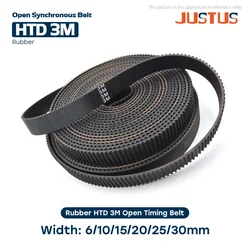 HTD 3M Width 6/10/15/20/25/30mm Rubber Opening Timing Belt Used In HTD 3M Belt Pulley for 3D Printer Transmission belt