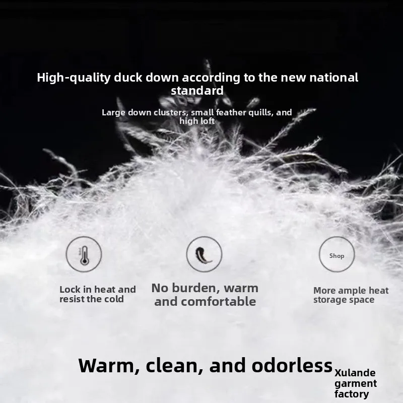 High-end down jacket men's light and short middle-aged business men's baseball collar jacket dad jacket tide