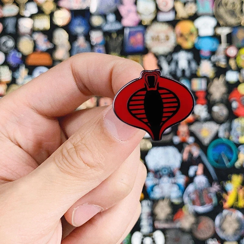 GI Joe Cobra symbol Lapel Pins Backpack Jeans Enamel Brooch Movies Pin Women Fashion Jewelry Gifts Cartoon Badges