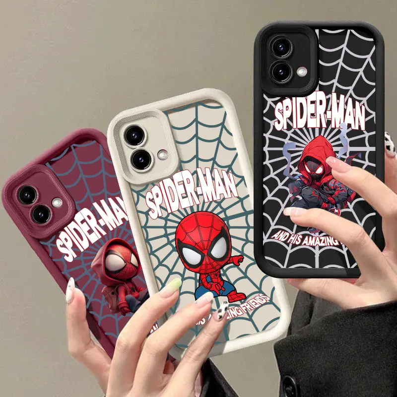 

Phone Case For Motorola Moto Edge 60 50 Fusion 40 NEO G85 G84 G75 G54 G53 G35 G22 G15 G14 E40 E32 Marvel Spiderman Cartoon Funda