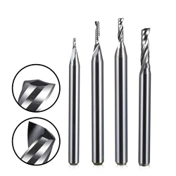 1Pcs 3.175/4/5/6/8/10/12mm 3A TOP Quality Single Flute Spiral Cutter CNC End Mill For Acrylic PVC MDF Wood 1F Milling Cutter