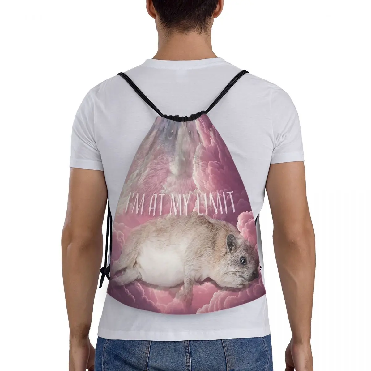 

Рюкзаки Rock Hyrax Is On His Limit, модные портативные сумки на шнурке, карманная сумка для хранения, сумки для книг для мужчин, женщин, студентов