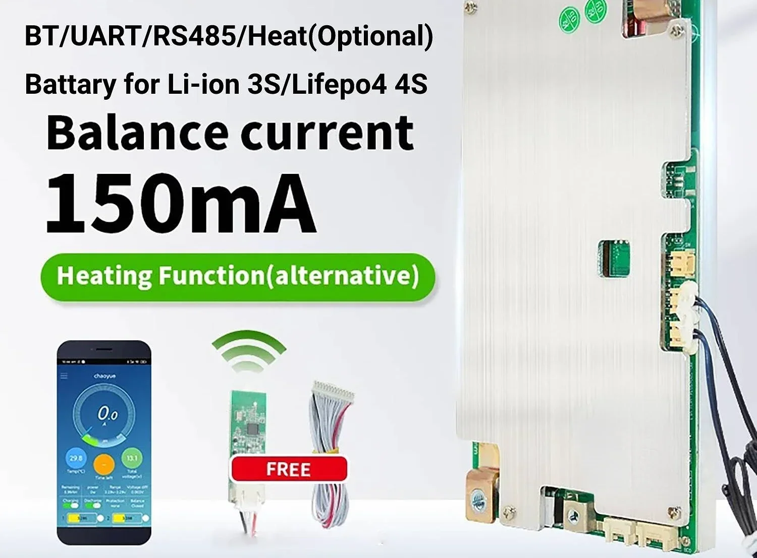 Smart Bms 3S 4S With Unactive Balancer Rs485 For Bms 12V Lifepo4 200A