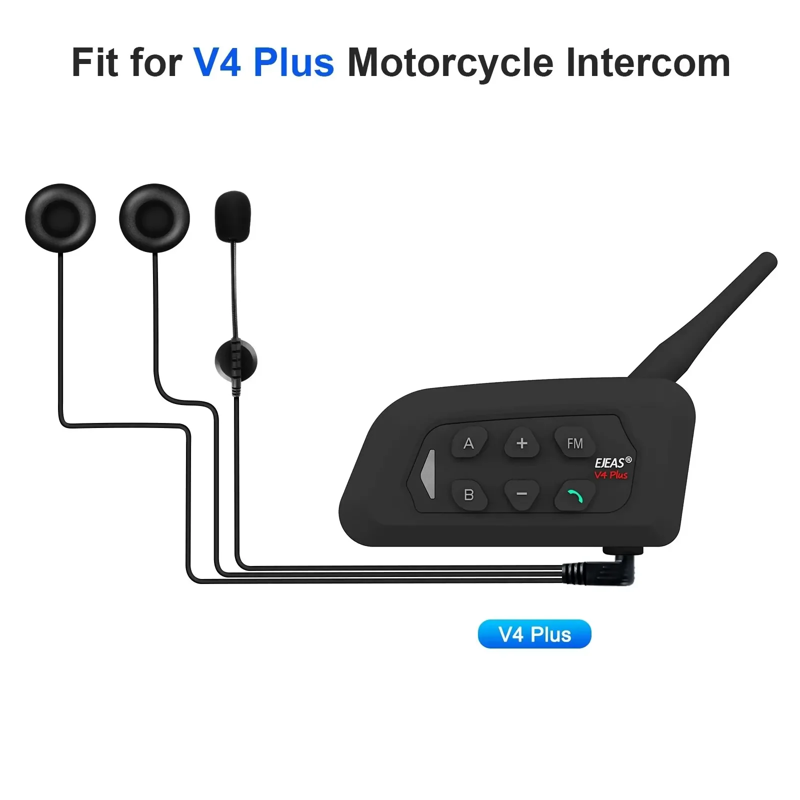V6 シリーズ Q2 Q7 V4 プラスオートバイ Bluetooth ヘルメットインターホン EJEAS 3.5 ミリメートルジャック HiFi CVC ノイズリダクションマイクヘッドセット
