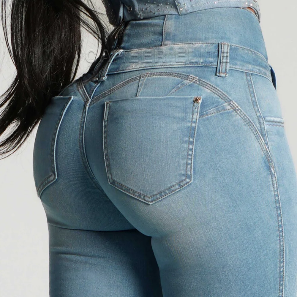 Imagem -03 - Calça Feminina Emagrecedora Vintage Calça Lápis Casual Calça Jeans Skinny Calça Emagrecedora Monocromática Moda Primavera e Outono 2024