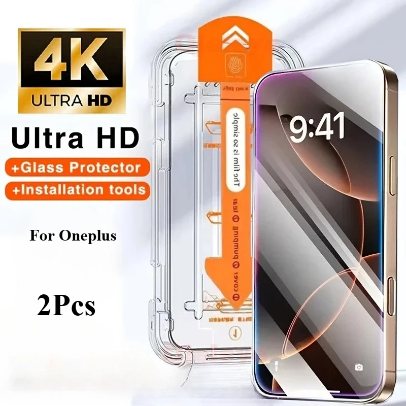 2Pcs Tempered Glass Screen Protector For Oneplus 15 13R 10T 10R ACE5 Pro 13T 13S Protective Glass Film