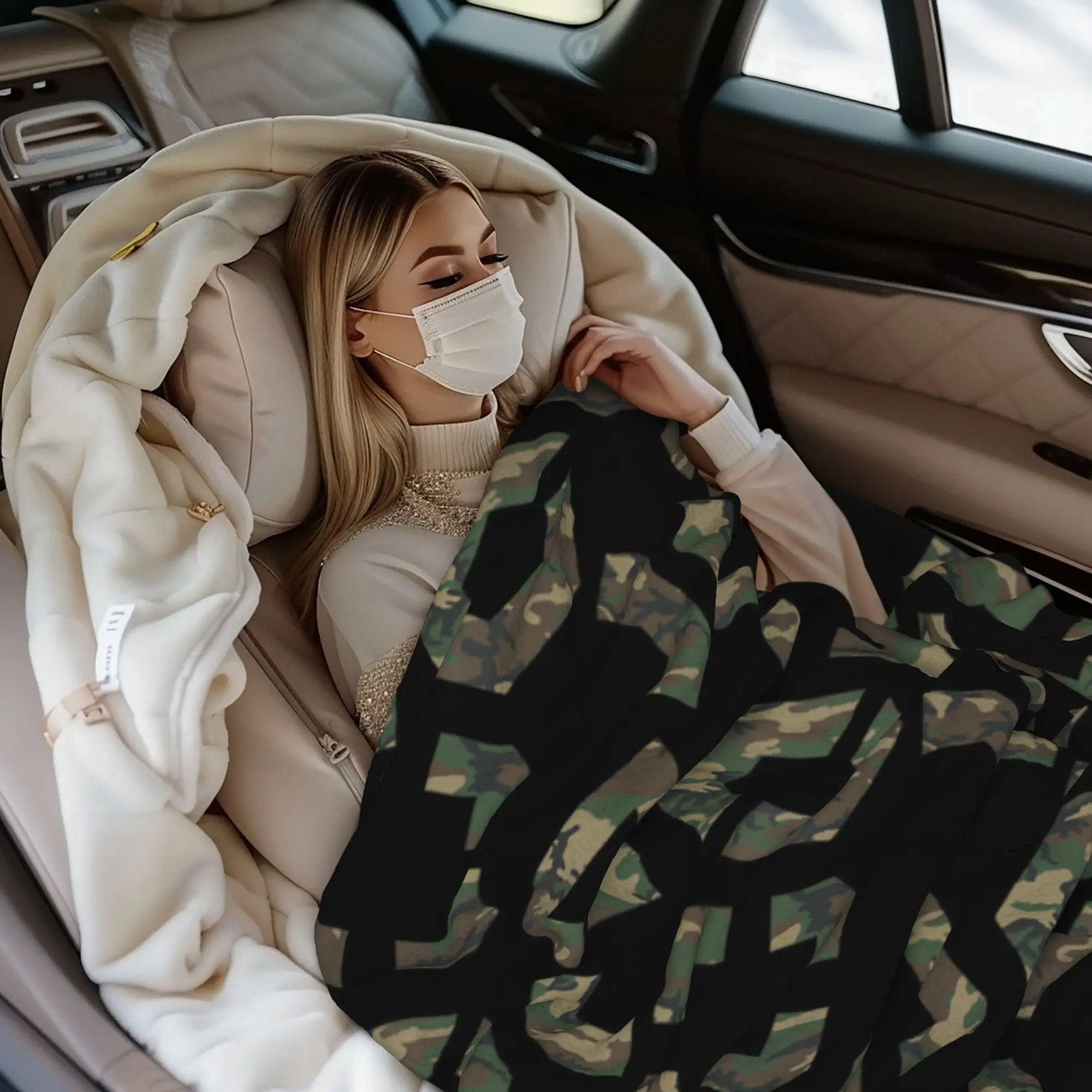 ساحة المعركة فئة الجندي لعبة BF6 البطانيات الجيش كامو الصوف رهيبة الدافئة رمي البطانيات ل المفرش النسيج ديكور سيارة