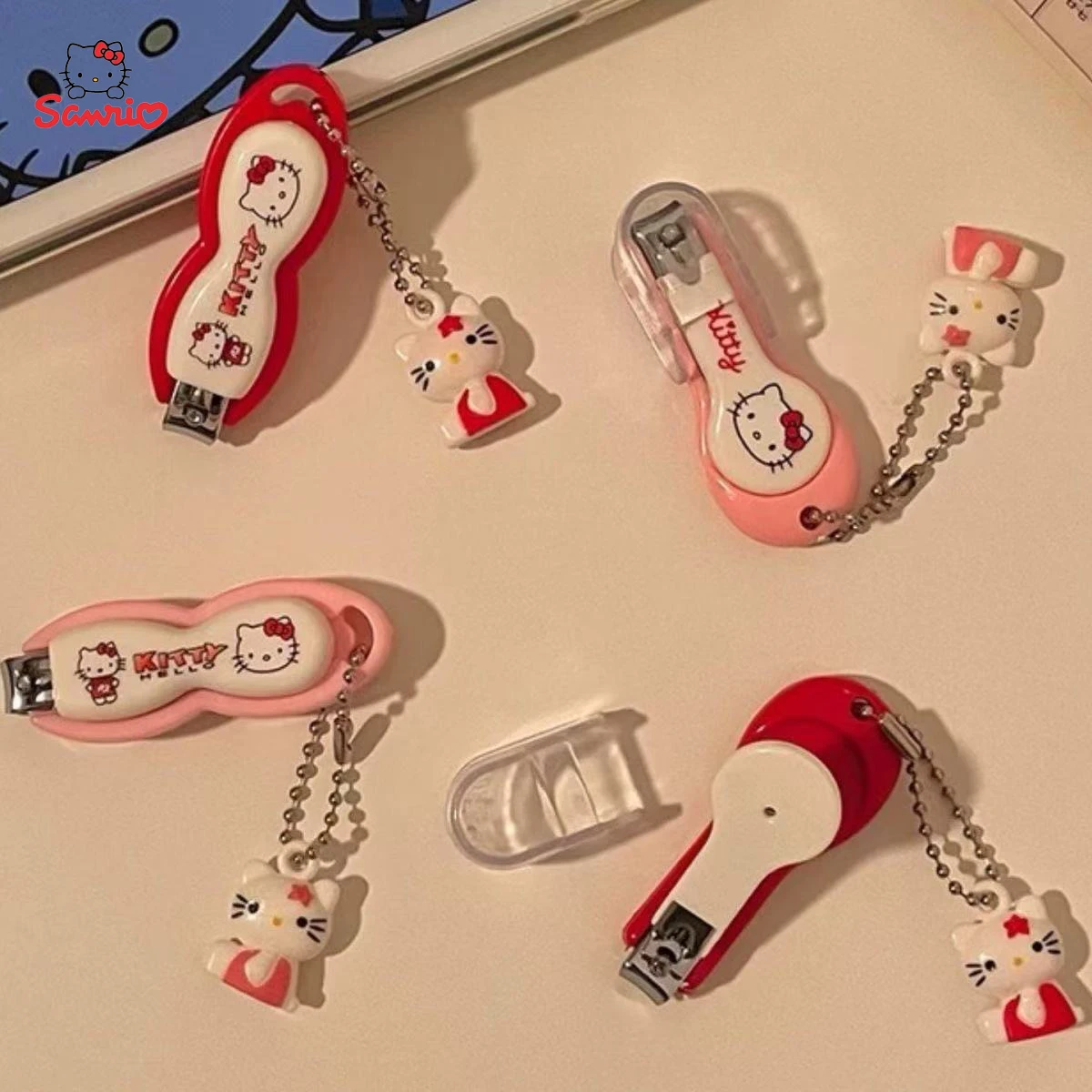 

Sanrio Hello Kitty ножницы для ногтей KT Cat Kawaii брелок модный брелок триммер для ногтей инструмент портативные аксессуары рождественские подарки