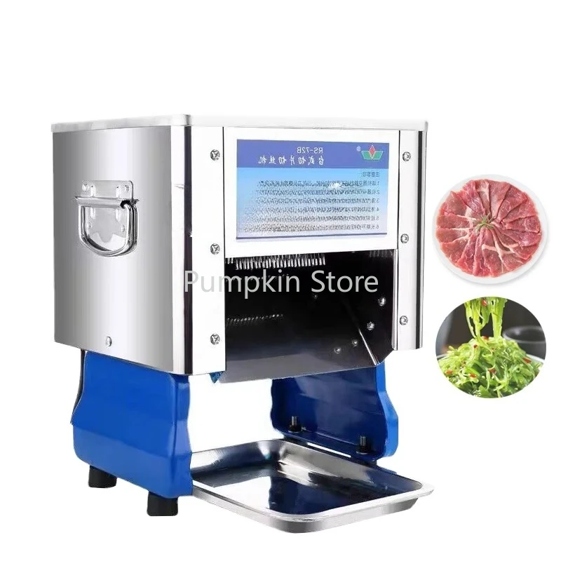 

Высококачественная коммерческая электрическая машина для нарезки мяса из нержавеющей стали 550 Вт, настольная автоматическая машина для резки мяса, мясорубка для свежего мяса