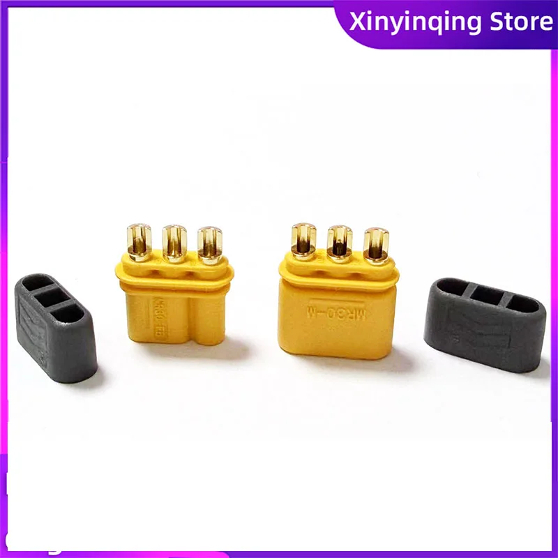 10 peças novo e original mr30 macho fêmea plugue de motor dc conector de três furos para amass