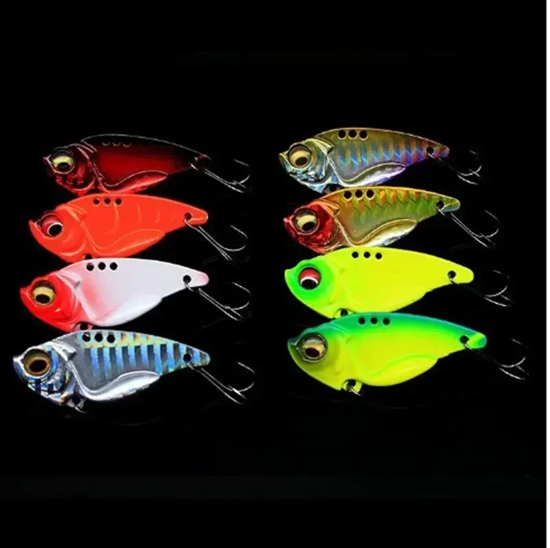 1pcs VIB 7.5g 11g 14g 3D Eyes Metal Vib Blade Lure Sinking Vibration Baits Double Hooks Artificial Vibe for Bass Pike