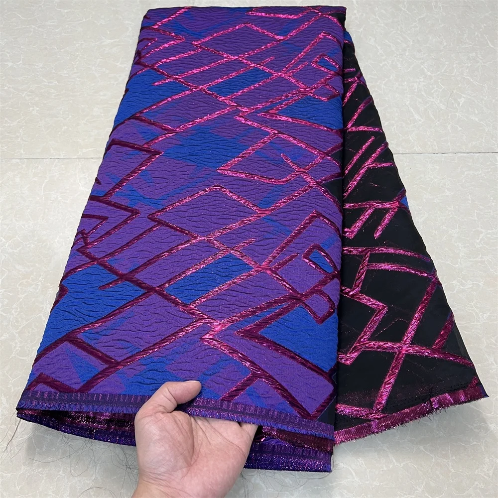 

Африканский нигерийский высококачественный тюль, кружевная ткань, органза, вышивка, гипюр для вечернего платья, жаккардовое свадебное платье, 5 ярдов, YXZ173