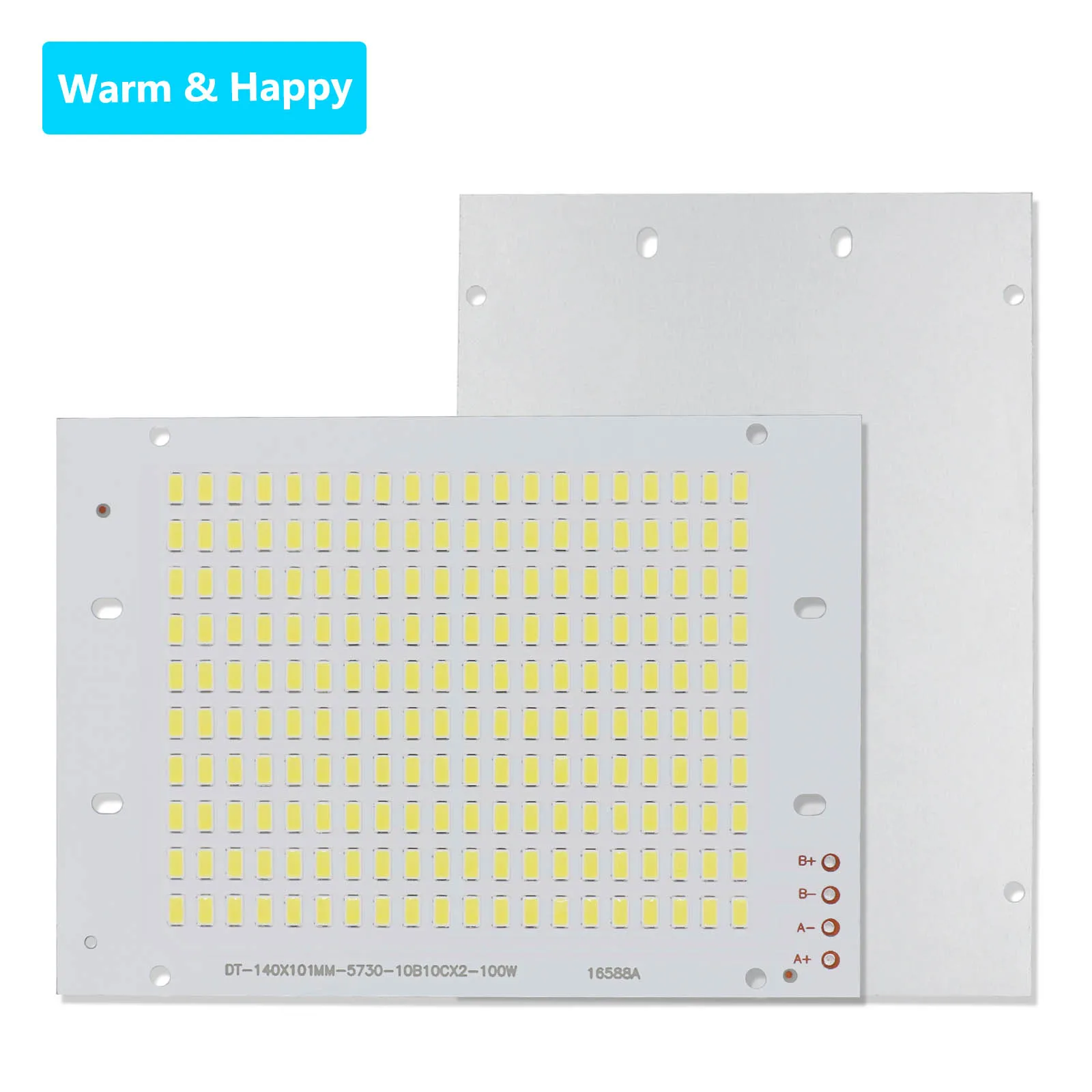 100W DC30-32V SMD-5730 SMD Light Source Board LED COB Square Aluminum Chip White 6500K Outdoor Courtyard Floodlight Accessories