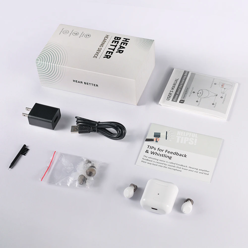 Micro Hearing Aids Rechargeable Hearing Device Ear Hearing Aids for The Elderly Audifonos Sound Amplifier for Deafn Intelligent