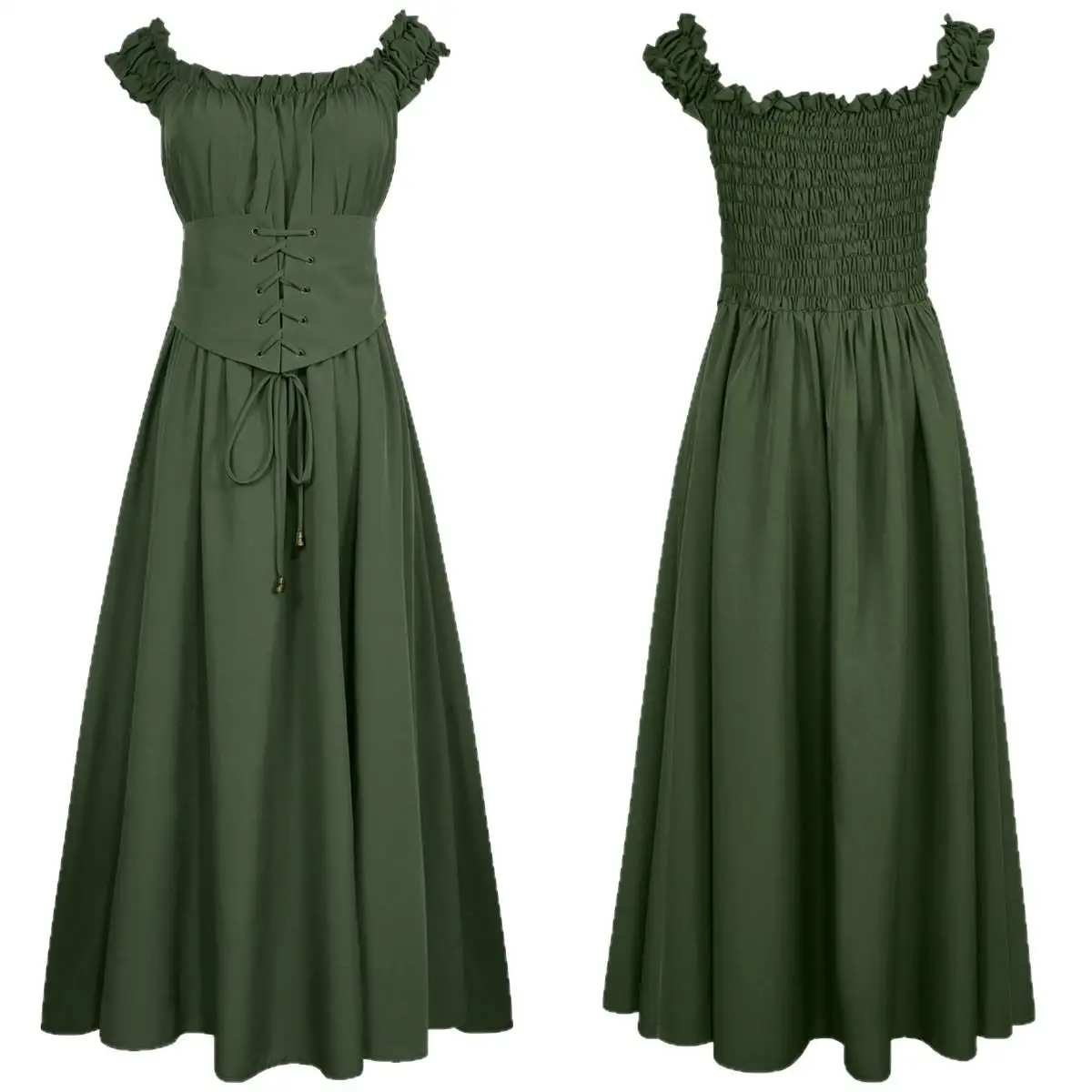 Retro Renaissance Zeitraum Mittelalter Par Ballkleid Damen Traditionelles Kostüm Ethnische Bühnenaufführungskleidung Dr