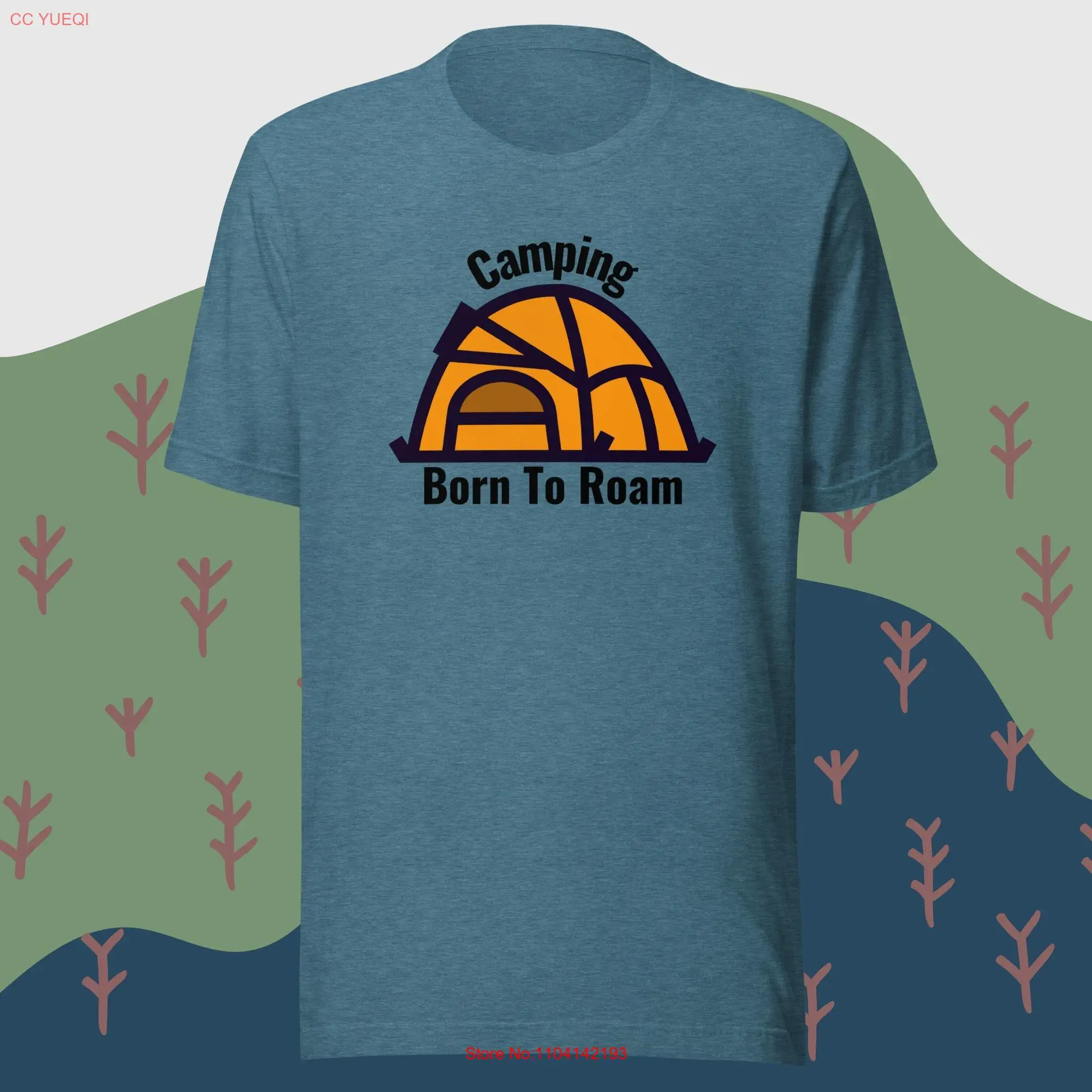 Born To Roam Camping T shirt long or short sleeves