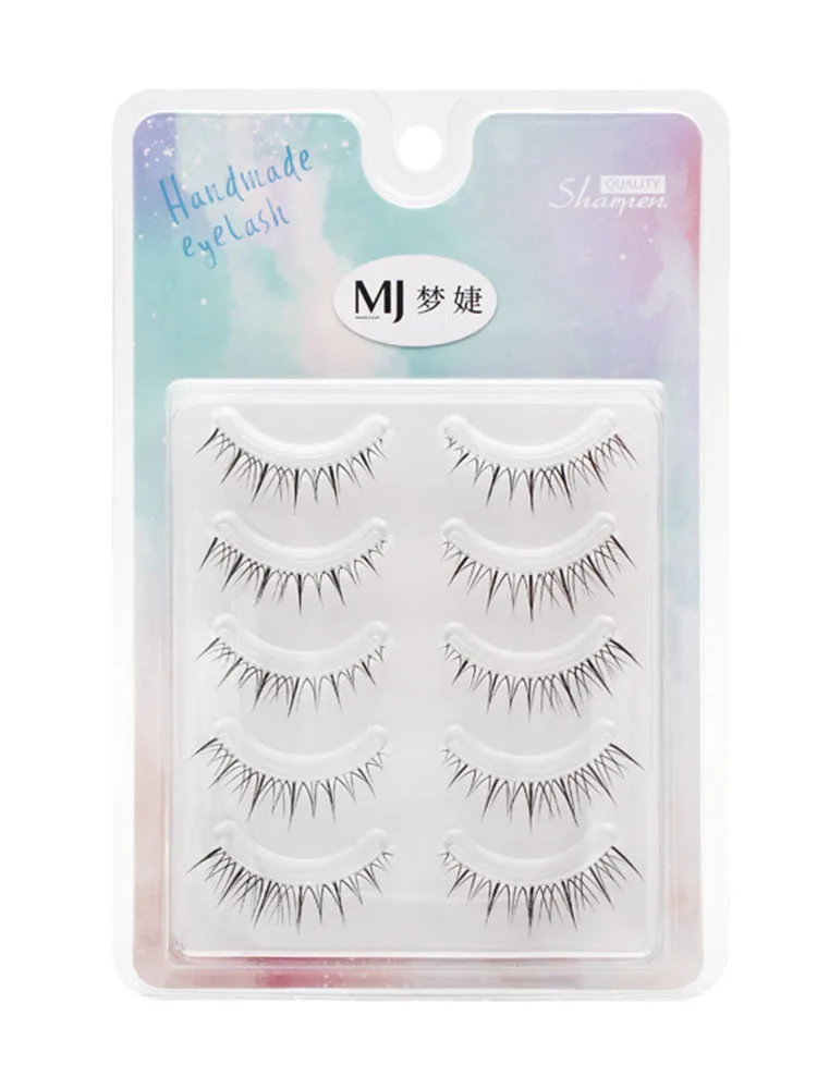 Short Eyelashes A/M Shape Spikes Cluster Eyelash Transparent Stem Eyelashes Eyelash Extensions Natural Korean False Eyelashes