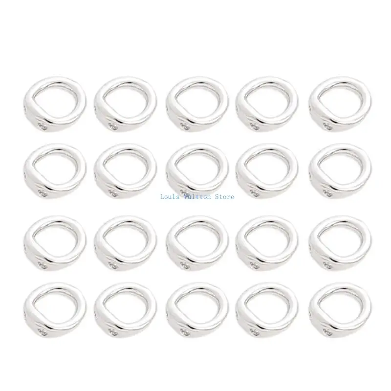 L5YB Sturdy Double Hole Connector Rings Jewelry Clasps for Personalized Accessorizing