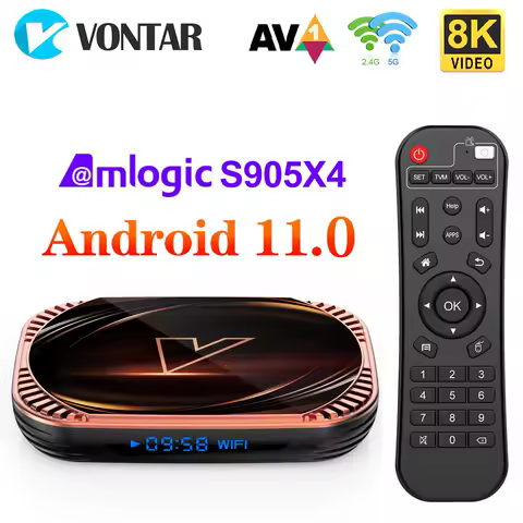 Wholesale Amlogic S905X4 Smart TV Box Android 11 Max 4GB 32GB 1000M Dual Wifi 4K AV1 Media Player 64GB 128G Set Top Box