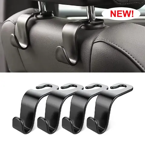 2-12pcs Universal Car Seat Headrest Hook Hanger Storage Car Back Seat Hooks Organizer Holder Clips for Auto Interior Accessories