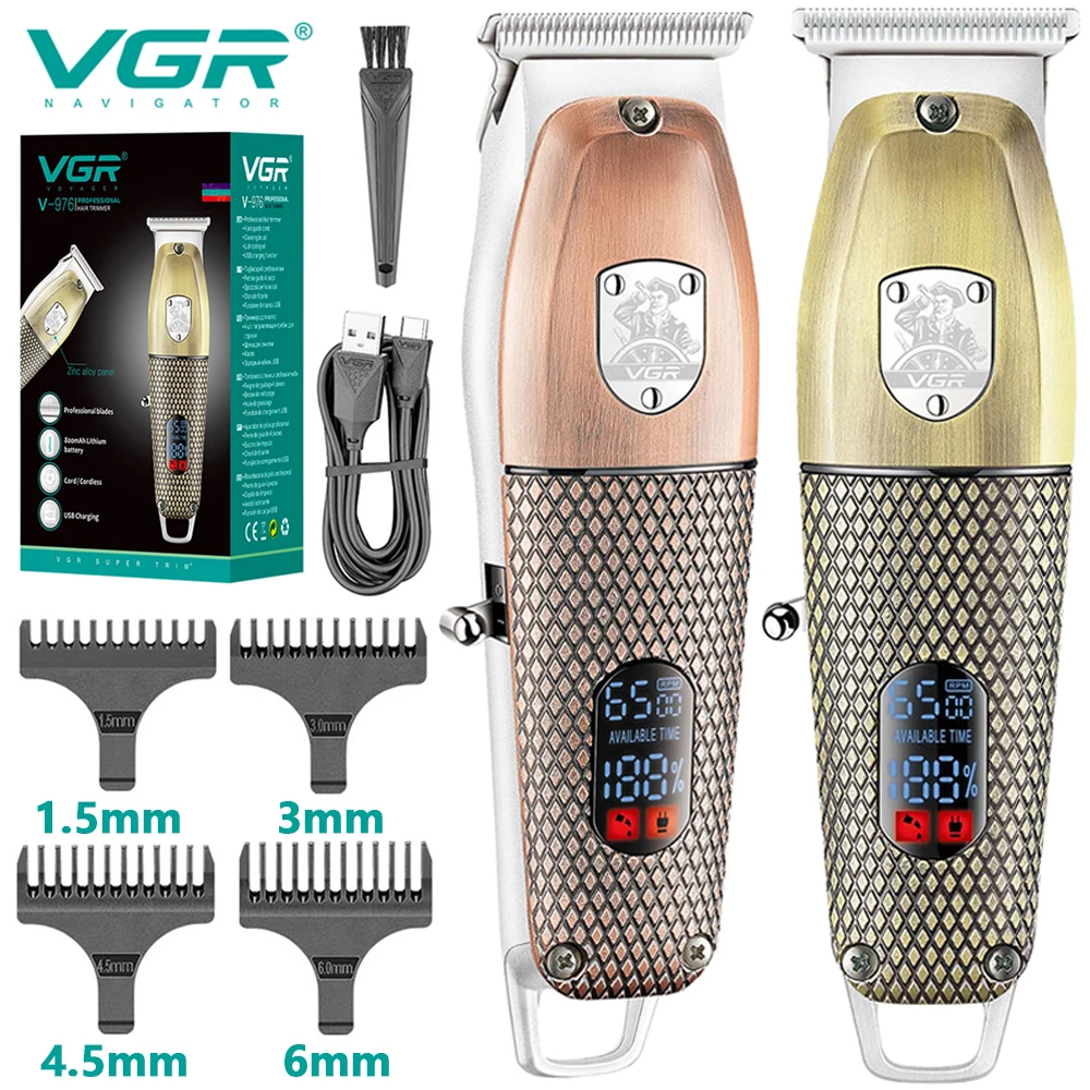 

VGR Hair Cutting Machine Electric Hair Clipper Professional Hair Trimmer Adjustable Haircut Machine Wired Trimmer for Men V-976